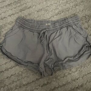 Hollister Gray Athletic Shorts with Elastic Waistband
